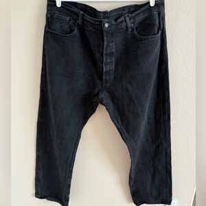 Levi’s 501 Black Denim Button Fly Jeans‎ size 42x32